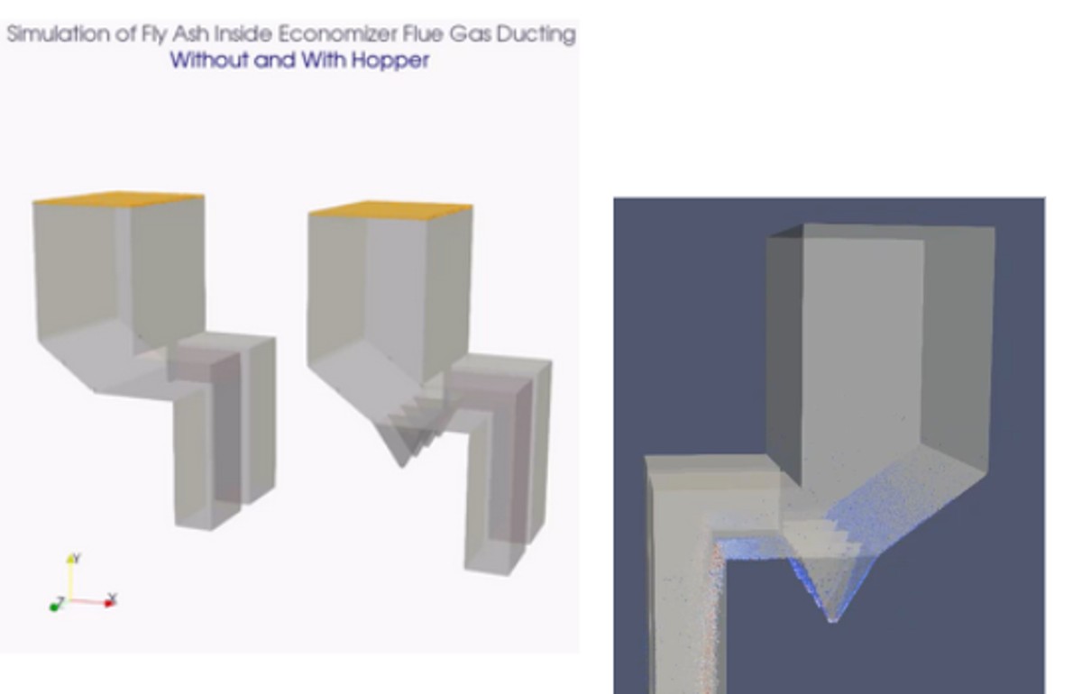 CFD simulation result for Economizer Hopper Design Evaluation