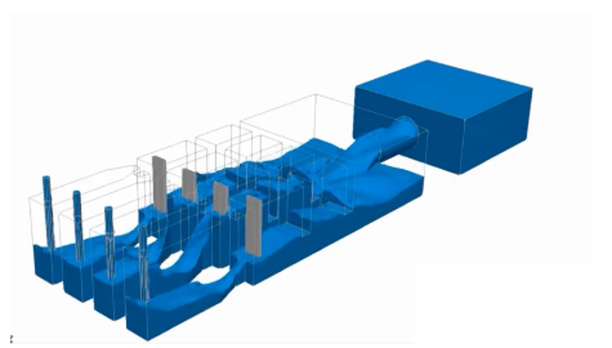 CFD simulation result for Thermal Power Plant Seawater Intake